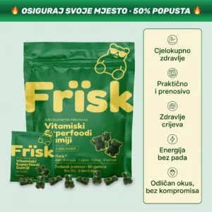 Zaboravi prašak. Zaboravi tablete. Dva Frïsk gumija ujutro — to je to.